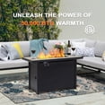 thumbnail image 3 of Nuu Garden 42'' Outdoor Fire Pit Table 50,000 BTU Rattan Fire Pit with Lid and Glass Beads, Black, 3 of 9