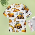thumbnail image 4 of Excavator Construction Vehicle Truck Women's Short Sleeve T-Shirt Crew Neck Casual Summer Trendy Loose Fit Tops, 4 of 6