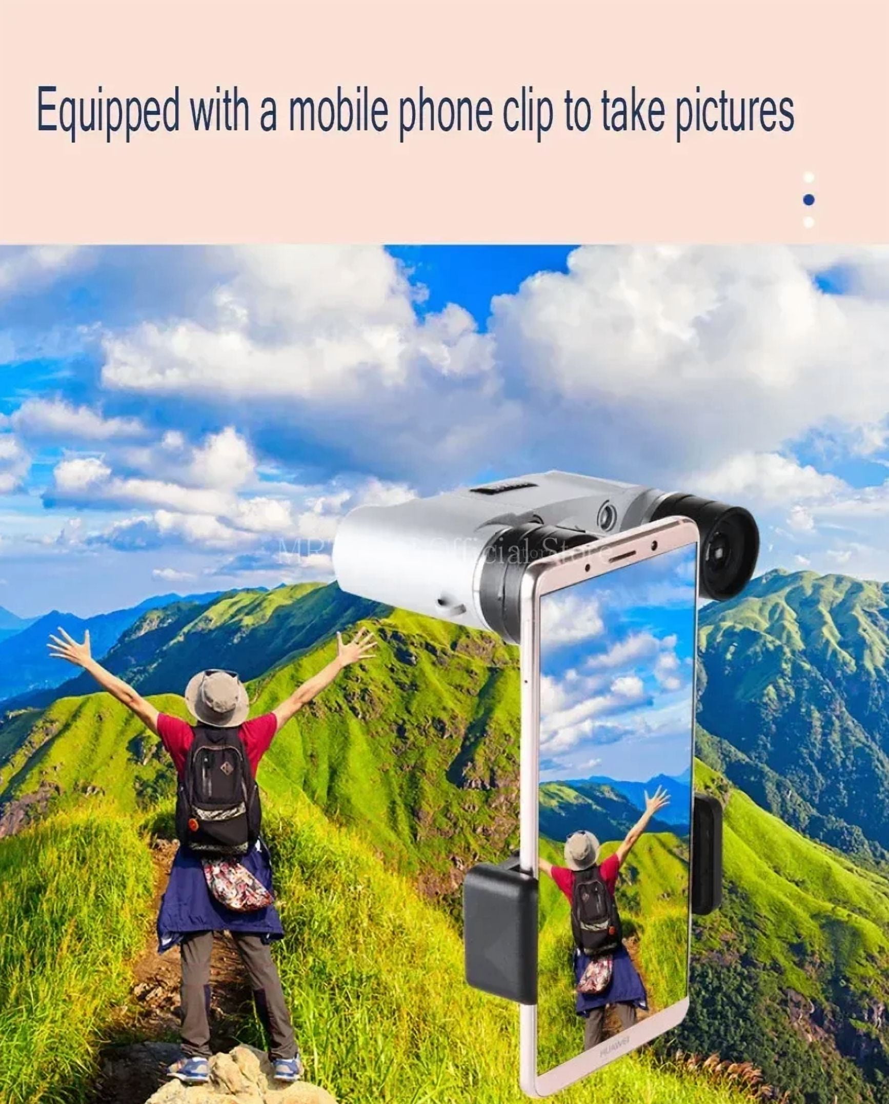 500x25 HD Zoom Portable Powerful Binoculars Long Range BAK4 Telescope Folding Optics for Outdoor Hunting Camping
