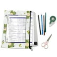 thumbnail image 5 of 2Pcs A4 Document Pouch Set 3 Ring Binder Pencil Pouch Clear Window Pencil Case for Binder for Home, Office Cartoon Frog Pattern, 5 of 7