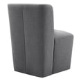 thumbnail image 5 of CHITA Modern Dining Chair with Casters Set of 2, Upholstered Dining Room Chairs, Fabric in Dark Gray, 5 of 11