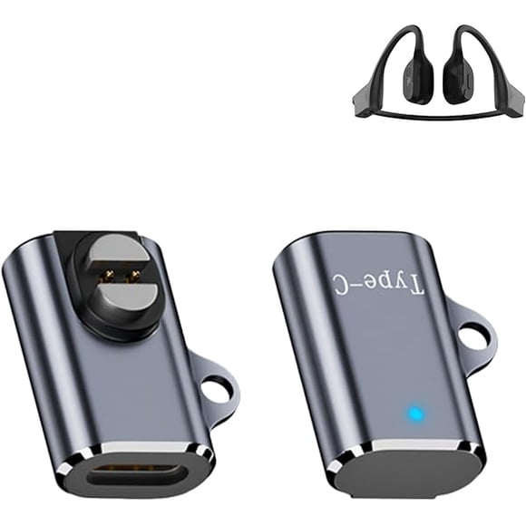 wonima11 Type-C Magnetic Charger Adapter for SUUNTO Wing Open-Ear Bone Conduction Headphone, USB-C Charging Converter with a Keychain for SUUNTO Wing ,(2 Pack