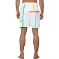 thumbnail image 3 of Unique Bargains Men's Summer Colorful Drawstring Elastic Waist Beach Board Shorts 28 White, 3 of 5