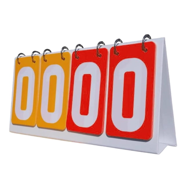 ZheElen Tableau de Score Numérique à Rabat pour Sport, Basketball, Volleyball, Football, Jaune Rouge