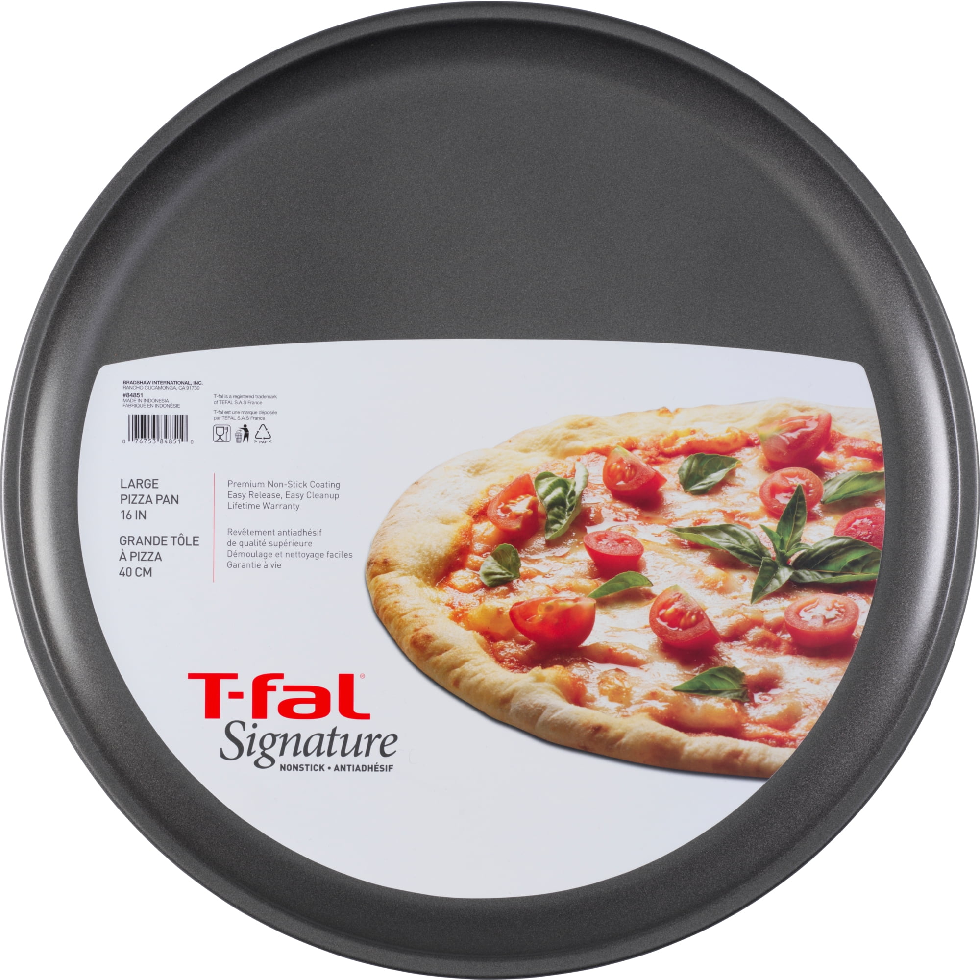 T-fal 84851 Signature Nonstick Pizza Pan Large Gray 