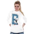 thumbnail image 3 of Popeye Cartoon Vintage Varsity P Long Sleeve TShirt Men Women Brisco Brands S, 3 of 5