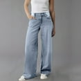 thumbnail image 2 of Women Jeans Baggy Jeans Wide Leg Jeans Trendy Stretchy Straight Leg Jean Loose Casual Denim Pants Jeans For Women, 2 of 6