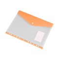 thumbnail image 2 of 11 Holes A4 Three-Dimensional Document Bag Transparent Frosted Student Exam Bag Storage Bag With Snaps And Labels, 2 of 4