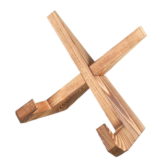 Cookbook Stand for Kitchen - 8.8 inch Wooden Cookbook Holder for Kitchen Counter Decor, Multifunctional Recipe Book Stand, Rustic Brown Recipe Book Holder Stands