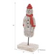 thumbnail image 2 of Christmas Wooden Snowman Figurine With Scarf And Toque, 2 of 3