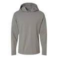 thumbnail image 5 of ComfortWash by Hanes GDH280 Garment-Dyed Jersey Hooded Long Sleeve T-Shirt-New Railroad Grey-XL, 5 of 6