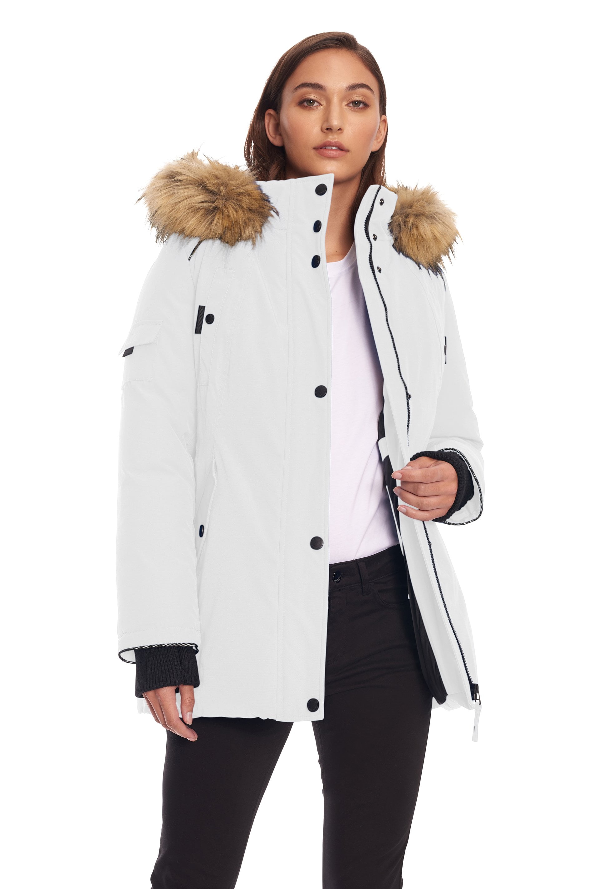 white parka coat