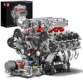 thumbnail image 1 of Mould King 10219 V8 Engine Model Kit - Build Your Own Supercar Model Engine, STEM Engineering Building Blocks Sets with Motor, 8-Cylinder Engine Buil, 1 of 7