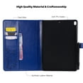 thumbnail image 4 of iPad 10.2" Case 8th 7th Generation, Allytech Slim Fit Folio Flip PU Leather Butterfly Embossed Smart Cover Auto Sleep Wake Protection TPU Back Cover Case for Apple iPad 10.2-inch 2020 2019, Blue, 4 of 6