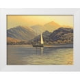 thumbnail image 1 of Adamov, Alexey 18x15 White Modern Wood Framed Museum Art Print Titled - Sail on the Sea near Mountains, 1 of 4