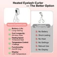 thumbnail image 3 of JUUTREN Heated Eyelash Curlers - Electric Eyelash Curler for Makeup Tools, Rechargeable Lash Curler with LED Display 3 Temp Settings, Fast Heat up within 10s, 24 Hours Long Lasting(White), 3 of 7