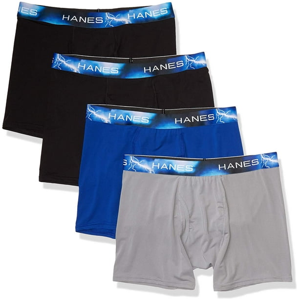 Hanes Ultimate Mens Sport XTemp Ultra Lightweight Boxer Brief 4Pack