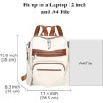thumbnail image 3 of Women's mini backpack, faux leather shoulder bag with tassels, 3 of 5