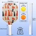 thumbnail image 3 of Pickleball Paddles Set Of 1, Fiberglass Surface, Cats & Dogs Print, 1 Paddle, 2 Balls & Bag, 3 of 5