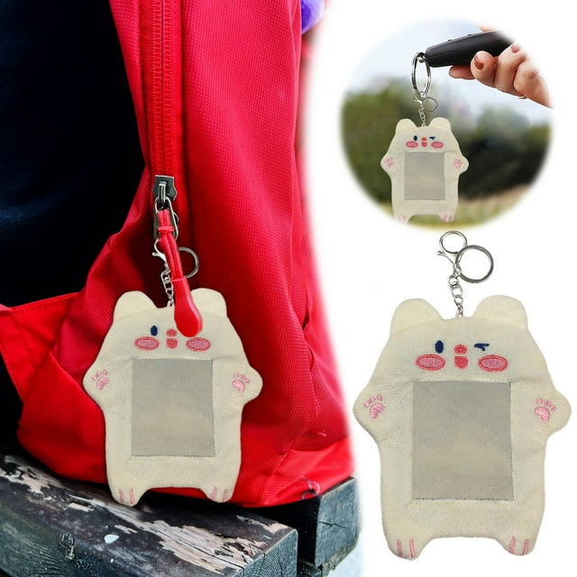 Durable Photocard Holder Chain with Secure Keyring for ID Cards Badges and Album Photos Portable Protective Sleeve Cover