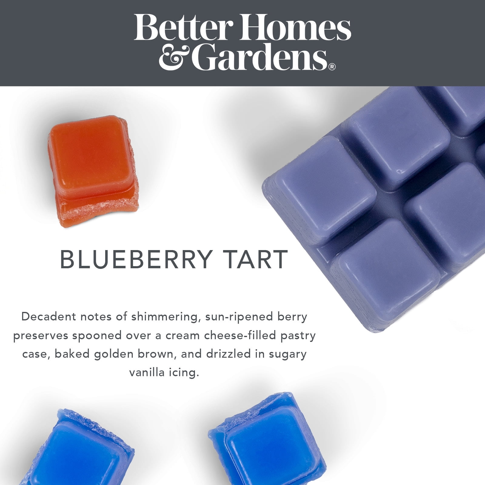 Blueberry Tart Scented Wax Melts, Better Homes & Gardens, 2.5 oz (5-Pack)