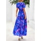 thumbnail image 2 of Vestido largo PRETTYGARDEN para mujer, bohemio, floral, azul, XXL, 2 of 9