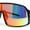 Black - Orange Mirror, variant on MTB Style Oversized Large Sport Shield Sport Plastic Sunglasses Clear - Blue Mirror