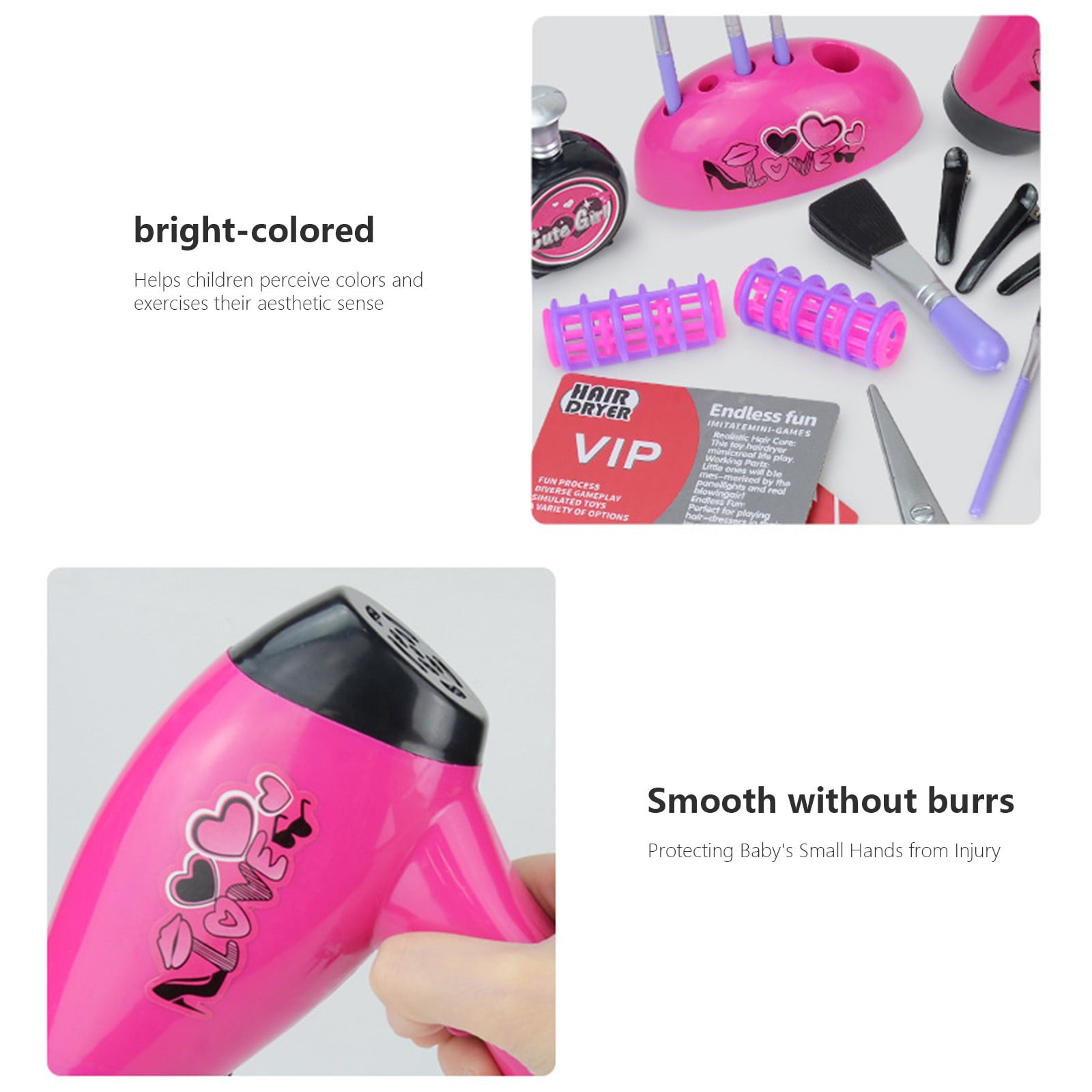 Affordable Deal Play House Hairdressing Toys Set For Girls Electric Hair Dryer Salon Hairdressing Tool Set Children s Simulated Dressing And