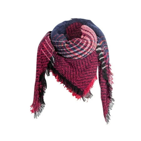 

Dadaria Winter Scarf Fashion Winter Women Colorful Scarf Casual Square Tassel Scarf Shawl C Women