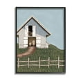 thumbnail image 2 of Stupell Industries Sheep In Barn Rural Farm Landscape Painting Gray Framed Art Print Wall Art, 2 of 5