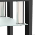 thumbnail image 5 of Royard Oaktree Square End Table, Tempered Glass Side Table with Shelf and Metal Legs for Living Room, 5 of 7