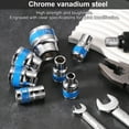 thumbnail image 5 of Uxcell 10pcs 1/2 Inch Drive 6-Point Socket 20mm CR-V Metric Shallow Socket Electric Wrench Socket, 5 of 5