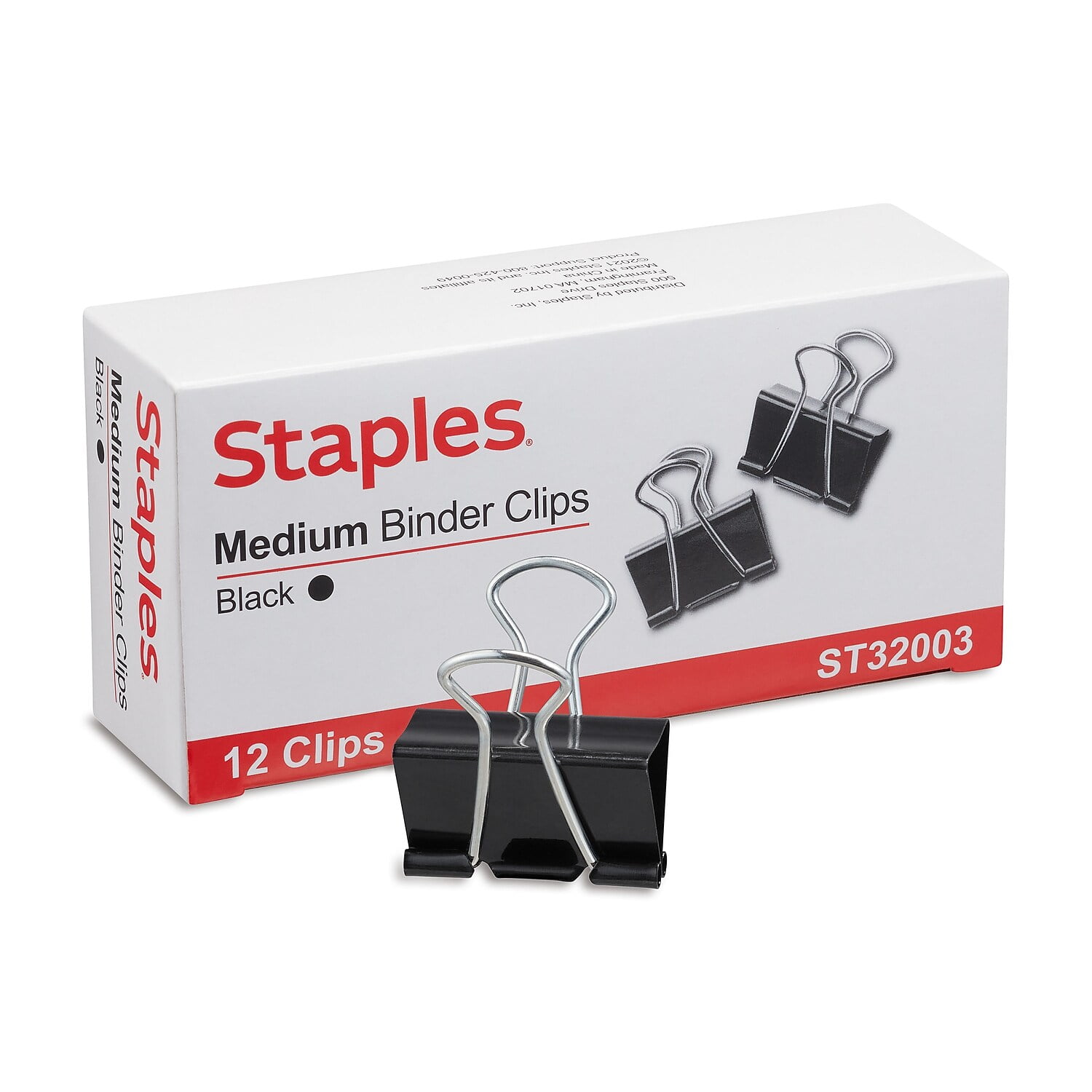 Staples Medium Binder Clips Bulk PK Blk 1 1 4