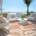 thumbnail image 6 of Addison Rugs Chantille Indoor/Outdoor Transitional Diamonds Salmon Washable Round Rug, 8' x 8', 6 of 6