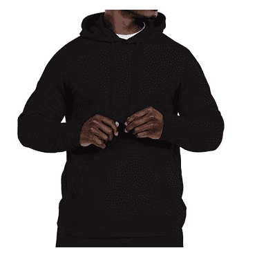 Champion Men's Hooded Sweatshirt (Black, XL)
