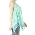 thumbnail image 4 of Sakkas Ligia Womne's Sleeveless Classic Casual Tank Top Loose Fit Summer Tie Dye - Mint - One Size, 4 of 5