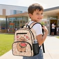 thumbnail image 3 of KUIFORTI Watermelon Capybara Toddler Backpack for Girls Kids School Bag with Multiple Organizer Pockets Breathable Adjustable Straps for Preschool Kindergarten Back to School Supplies, 3 of 7