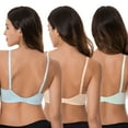 thumbnail image 2 of Curve Muse Plus Size Nursing Cotton Unlined Wirefree Bra With Lace Trim-3 PK-LIGHT BLUE,NUDE, SAGE-34C, 2 of 7