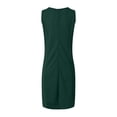 thumbnail image 5 of NIEWTR Womens Summer Dress Crew Neck Button Decoration Sleeveless Sundresses Work Casual Tank Dress(Green,L), 5 of 6