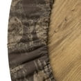 thumbnail image 5 of Ambesonne Tropical Fitted Round Tablecloth, Grunge Leaf Sketch Pattern, 56"- 60" Diameter, Pale Camel Umber, 5 of 5