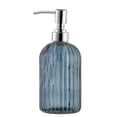 thumbnail image 2 of Clearance Storage Containers under $10,16 OZ Soap Dispenser Tempered Glass Clear Vertical Stripe With 304 Proof Stainless Steel Refillable Liquid Hand Soap Dispenser For Bathroom Kitchen Dish Soa, 2 of 6