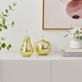 thumbnail image 3 of Alloya Apple Decorative Accent Metal Tabletop Sculpture Nature Figure - Gold, 3 of 3