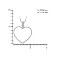 thumbnail image 2 of JewelersClub 0.925 Sterling Silver Heart Necklace with 0.25 Carat White Diamonds | Jewelry Pendant Necklaces for Women White Diamonds & 18 inch Rope Chain with Spring Clasp, 2 of 3