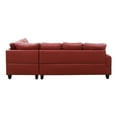 Dubbin Red Faux Leather Living Room Sofa Set Red