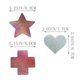 thumbnail image 2 of 12 pares de cubrepezones desechables de satén con forma de corazón, color plateado y rosa, para mujer, con forma de pétalo, para el pecho, 2 of 5