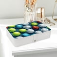 thumbnail image 6 of Tennis Decorative PU Leather Earring and Jewelry Organizer Box with Removable Compartment, Portable, 6 of 6