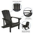 thumbnail image 5 of Flash Furniture Charlestown Indoor/Outdoor Faux Wood Adirondack Chairs, Set of 4, Slate Gray, 5 of 13