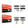 thumbnail image 1 of Positive Plus Front Rear Semi-Metallic Brake Pads Kit for Car Dodge Ram 1500 Durango Van KPF-100455, 1 of 8