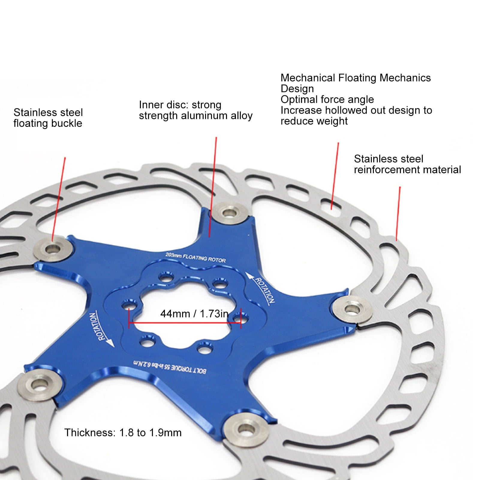 Rotors De Frein VTT 160mm/180mm + Vis T25 - Lot De 2 Disques
