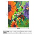 thumbnail image 2 of NIANHE Flower Frog blanket, comfortable and soft, warm casual blanket, printed design, winter sofa dormitory home decoration, must-have travel product. Size is 50x60 inches., 2 of 9